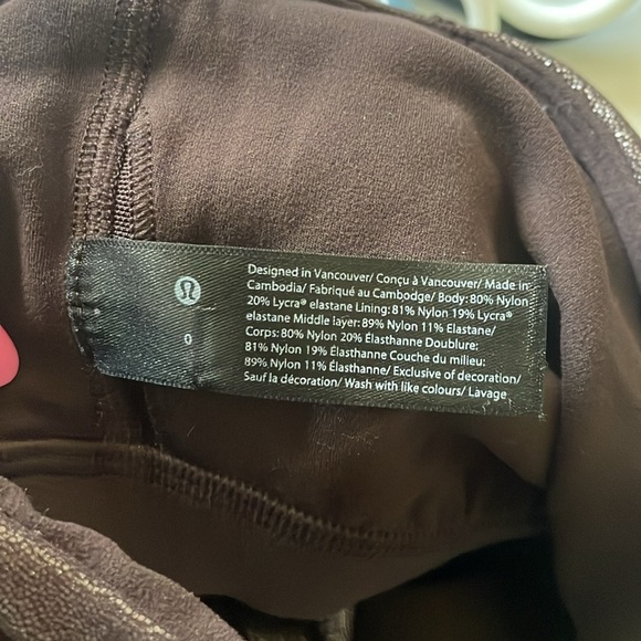 Lululemon Size 0 Metallic Shimmery Brown‎ Tank Bra - Picture 5 of 8